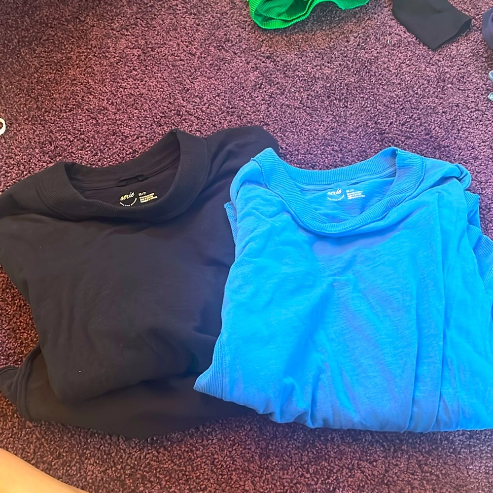 2 aerie long sleeve shirts thin and comfy worn once